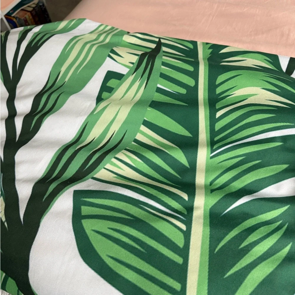 Tropical Leaf Print Duvet Cover & Sham Covers